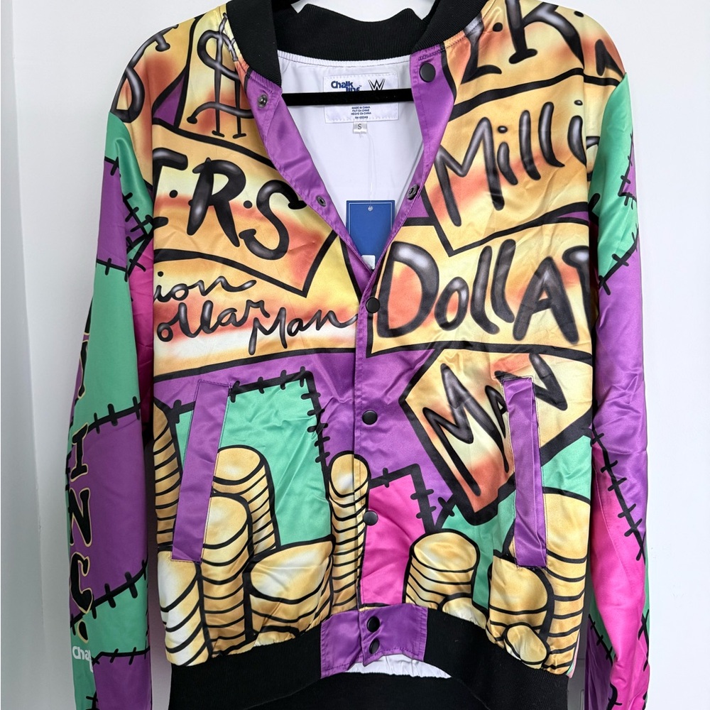 Colorful Graphic WWE Bomber Jacket